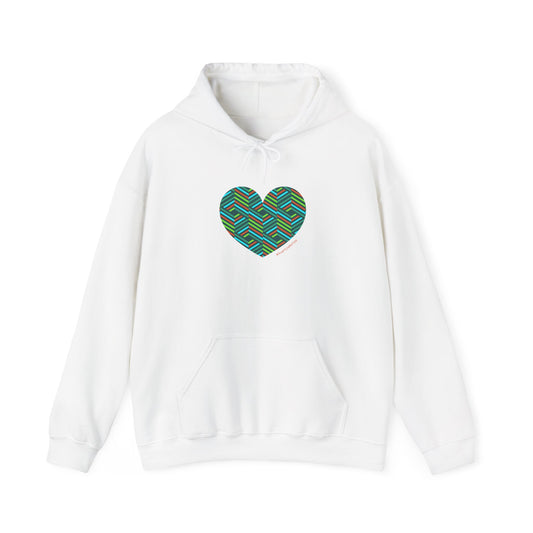 Colourful Heart Hoodie, Unisex Heavy Blend Sweatshirt, #HeartsInMotion