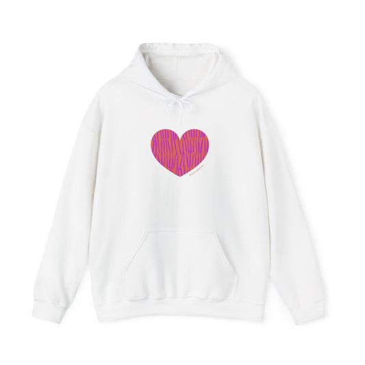 Heart Pattern Unisex Hooded Sweatshirt – #HeartsInMotion
