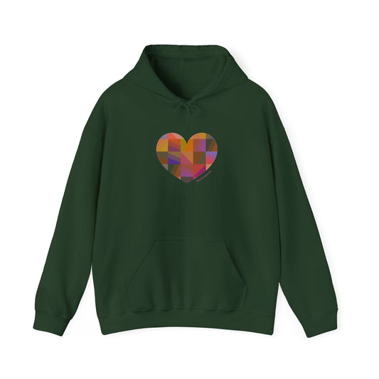 Colourful Heart Unisex Hooded Sweatshirt - Cozy Love Gift