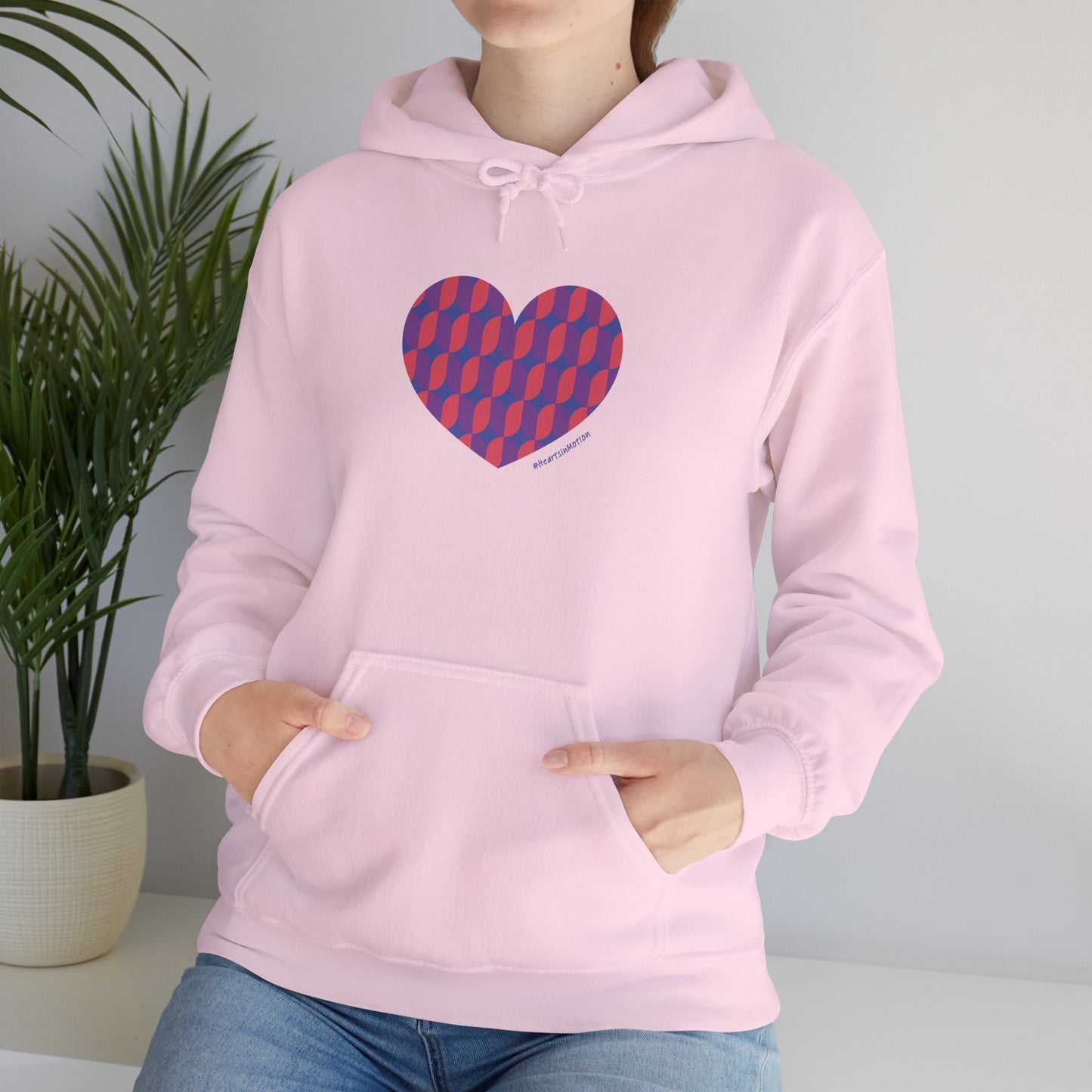 Colourful Heart Design Unisex Hooded Sweatshirt - #HeartsInMotion