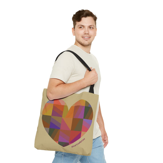 Colourful Heart Tote Bag - Love & Positivity - #HeartsInMotion