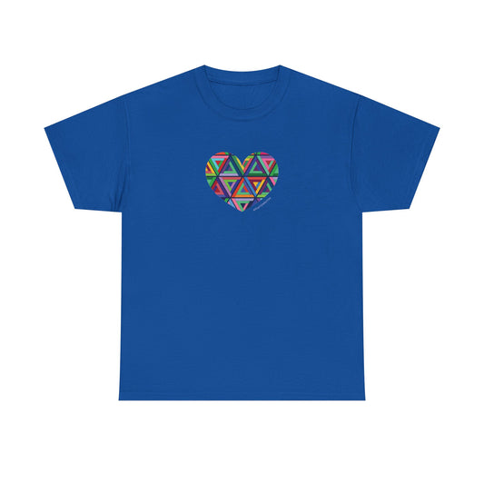 Colourful Heart Graphic Tee, Unisex Heavy Cotton Shirt, #HeartsInMotion