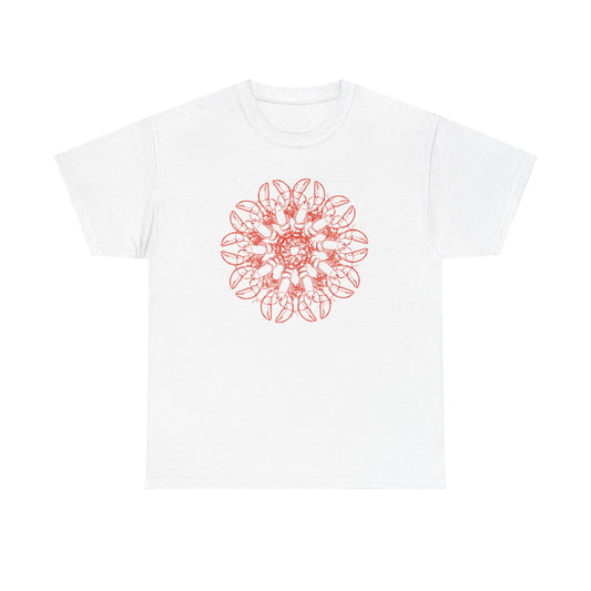 Lobster Mandala Blossom Unisex Heavy Cotton Tee