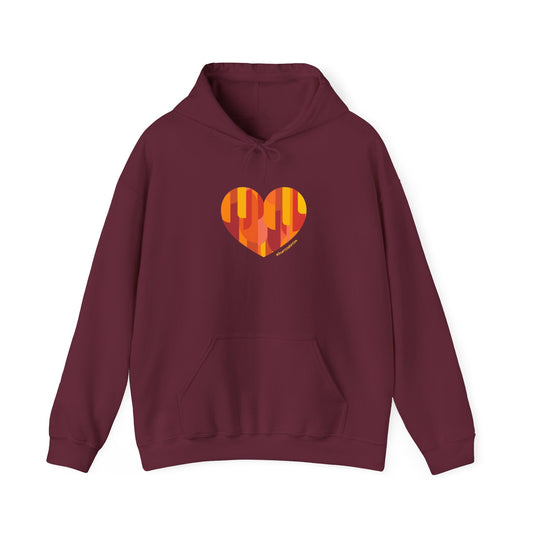 Patterned Heart Unisex Hoodie – Cozy & Colourful #HeartsInMotion