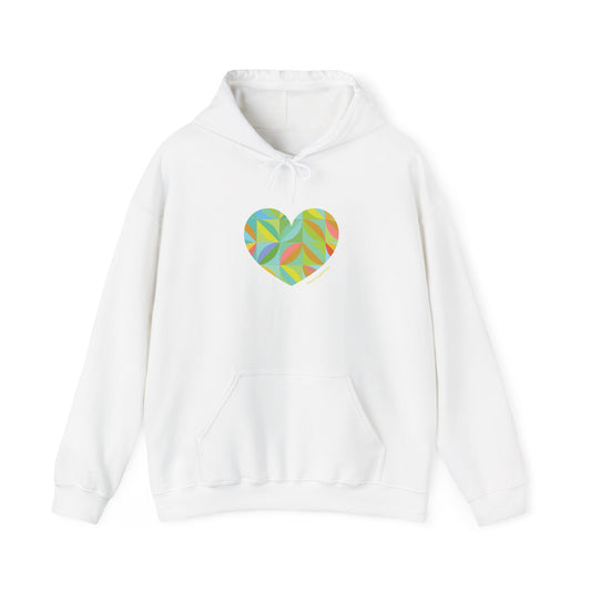 Colourful Heart Leaf Design Unisex Hoodie - Cozy and Stylish - #HeartsInMotion
