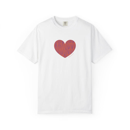 Heart Pattern Unisex Garment-Dyed T-shirt - #HeartsInMotion