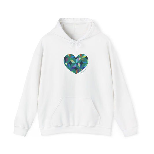 Colourful Heart Design Unisex Hoodie | Cozy Sweatshirt, #HeartsInMotion
