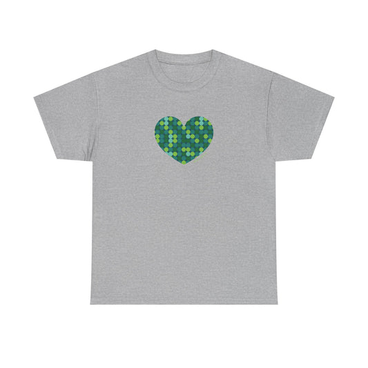 Green Dot Heart T-shirt - #HeartsInMotion - Love Over Hate