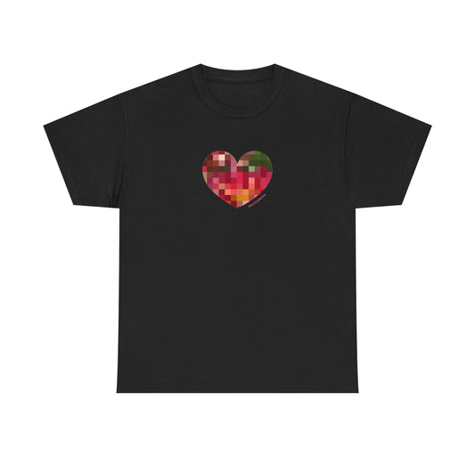 Pixel Heart Unisex Heavy Cotton Tee | #HeartsInMotion