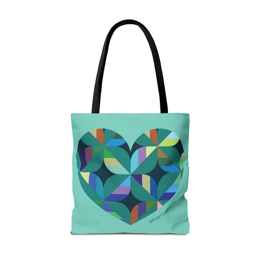 Colourful Heart Tote Bag, Eco-Friendly Shopping Bag, #HeartsInMotion