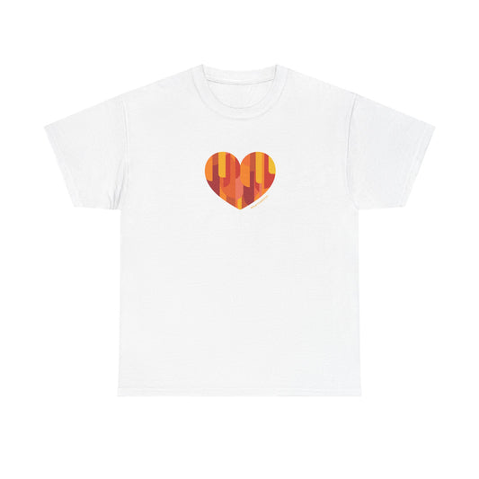 Colourful Heart Unisex Heavy Cotton Tee – #HeartsInMotion