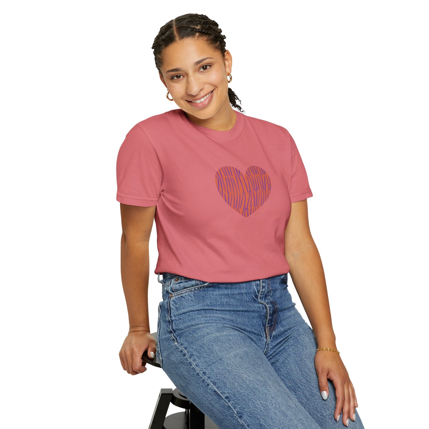 Heart Pattern Unisex Garment-Dyed T-shirt - #HeartsInMotion