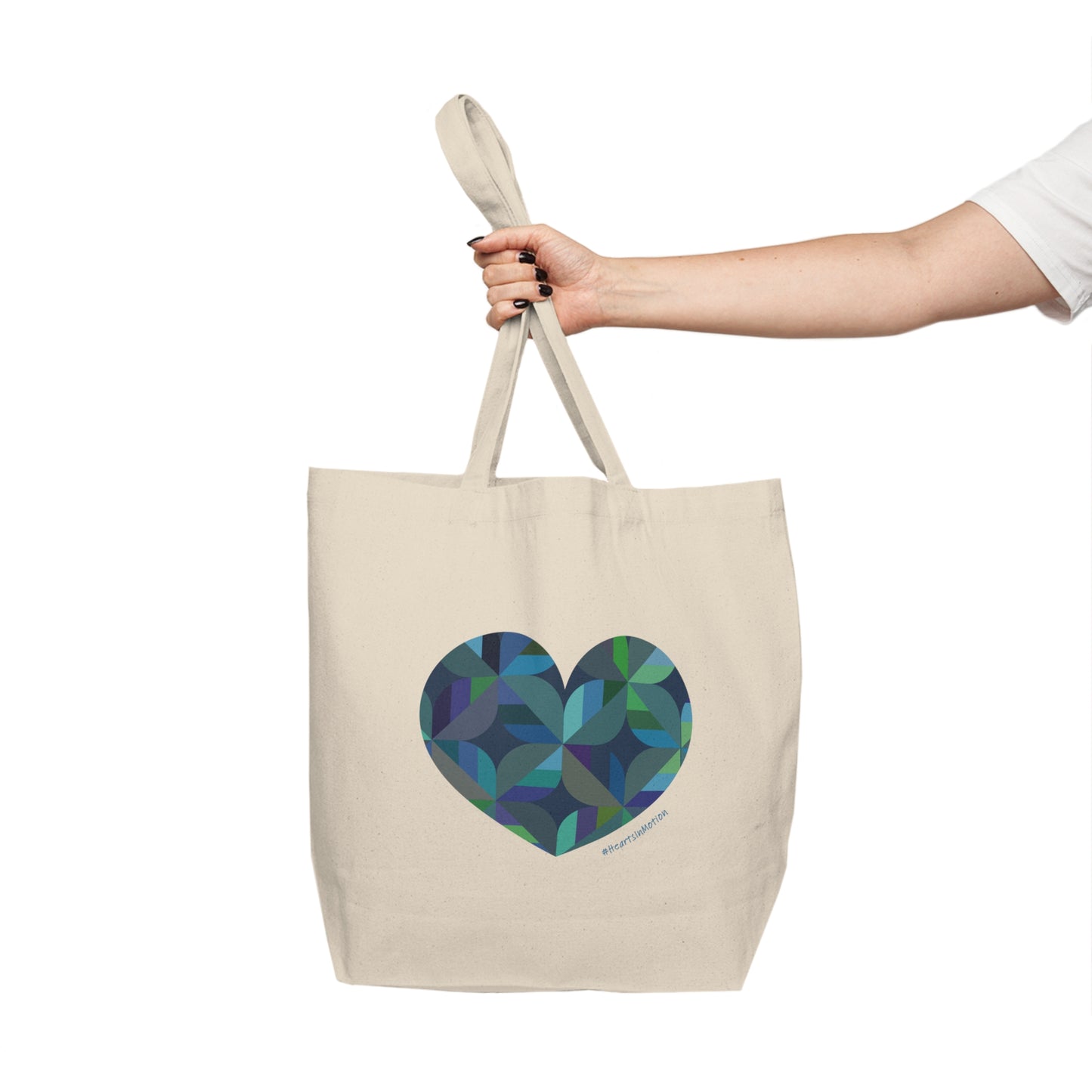 Heart-Shaped Leaf Canvas Shopping Tote | Eco-Friendly Bag, #HeartsInMotion