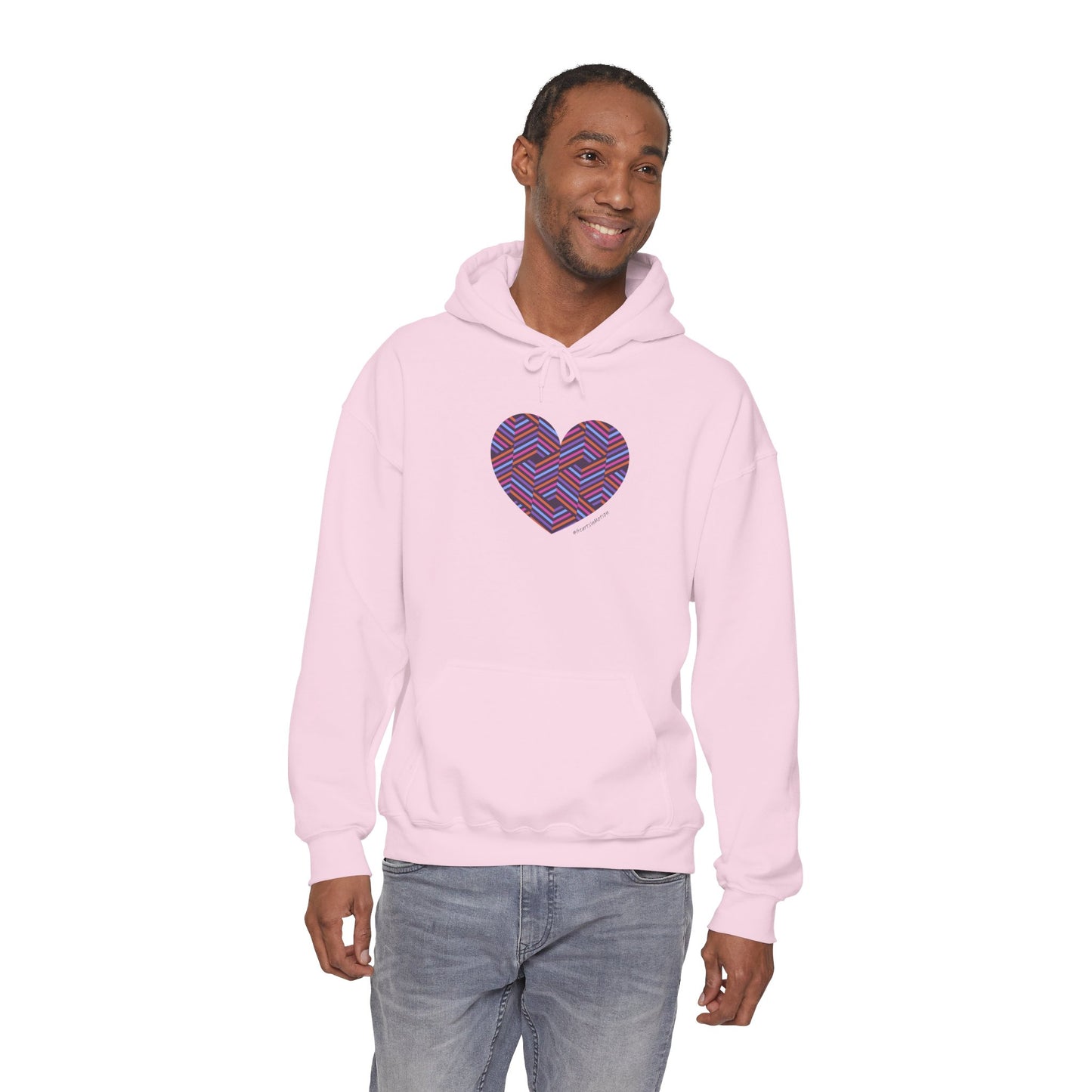 Colourful Heart Pattern Unisex Hoodie - Cozy Sweatshirt #HeartsInMotion