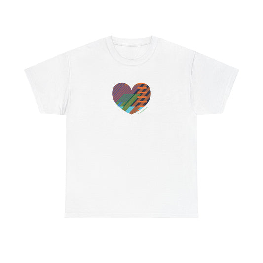 Colourful Heart Unisex Heavy Cotton Tee - Vibrant Graphic T-Shirt