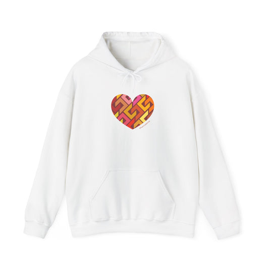 Colourful Heart Hoodie, Cozy Sweatshirt - #HeartsInMotion