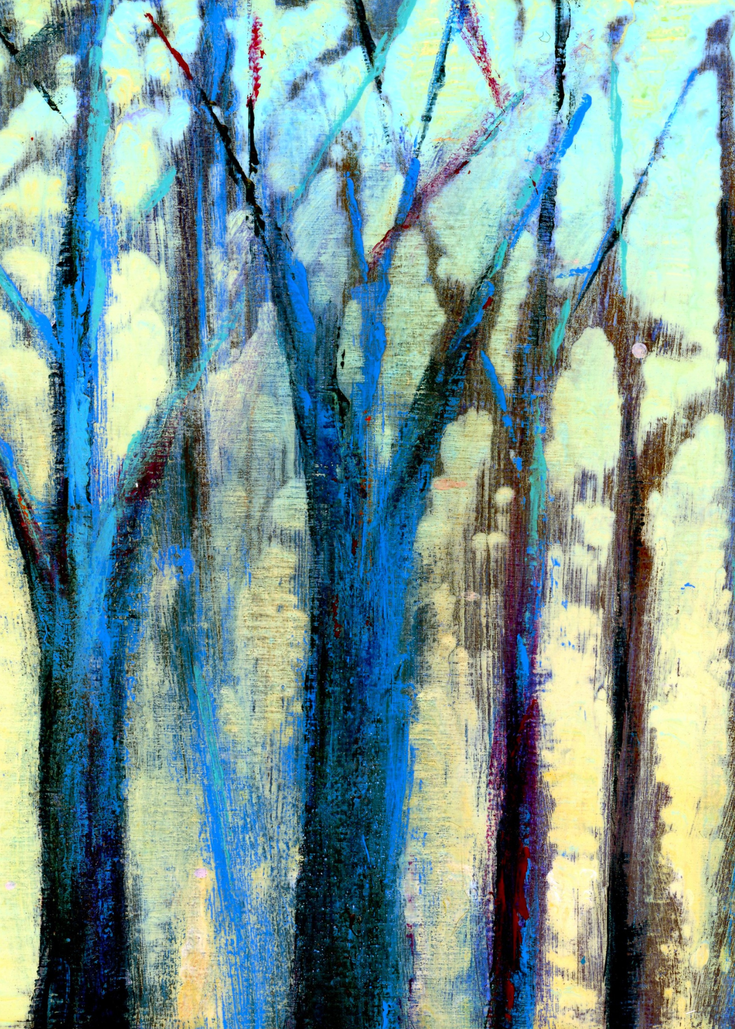 Winter Winds 5x7 Art Print - Abstract Seasonal Landscape