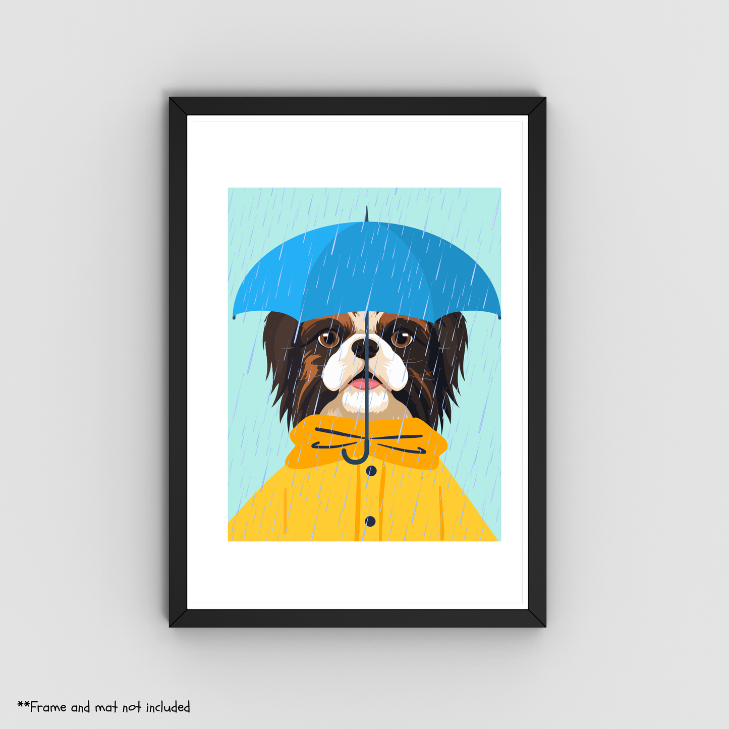 Rain Dog Print 8.5x11 - Dog Lover Print