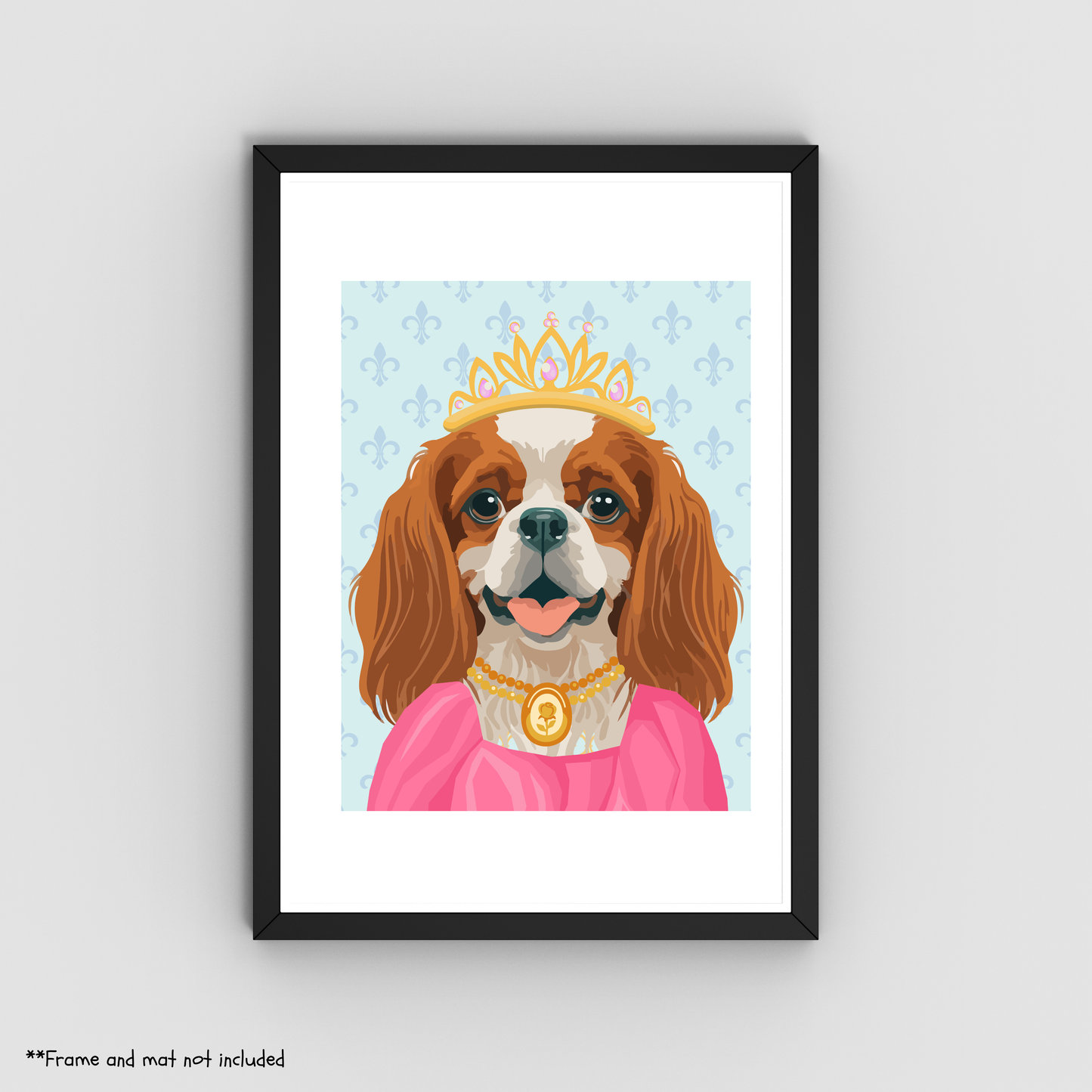 Princess Spaniel Print 8.5x11 - Dog Lover Print