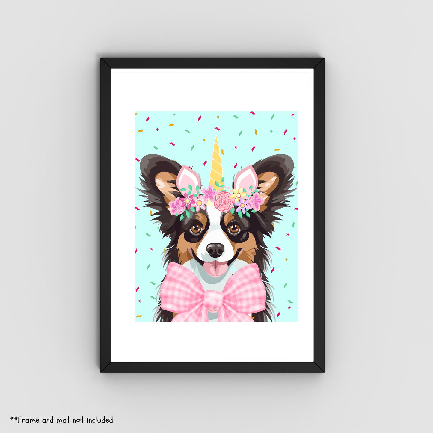 Unicorn Dog Print 8.5x11 - Dog Lover Print