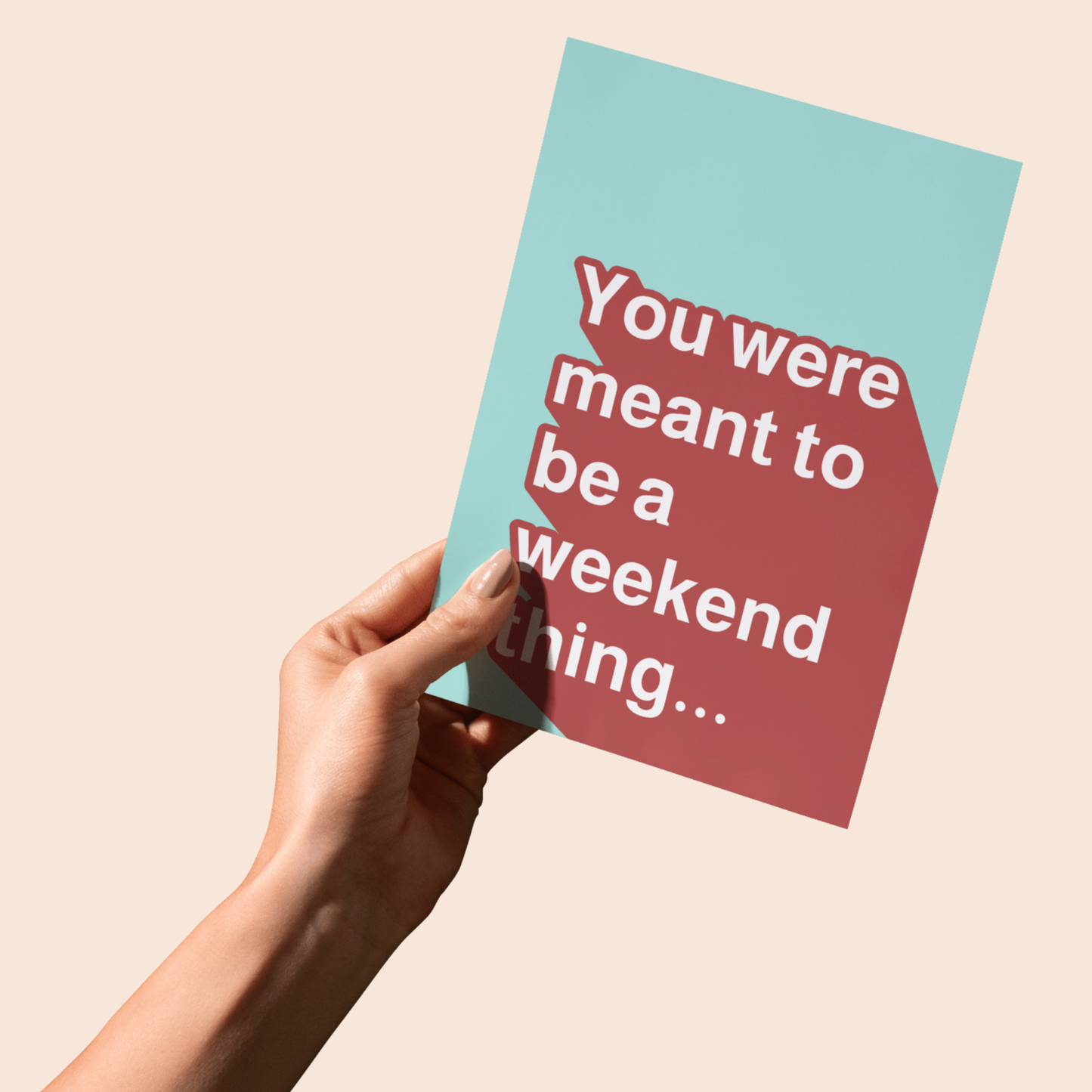 Bright Funny Anniversary Card - Weekend Thing 5x7 Humorous Love Card
