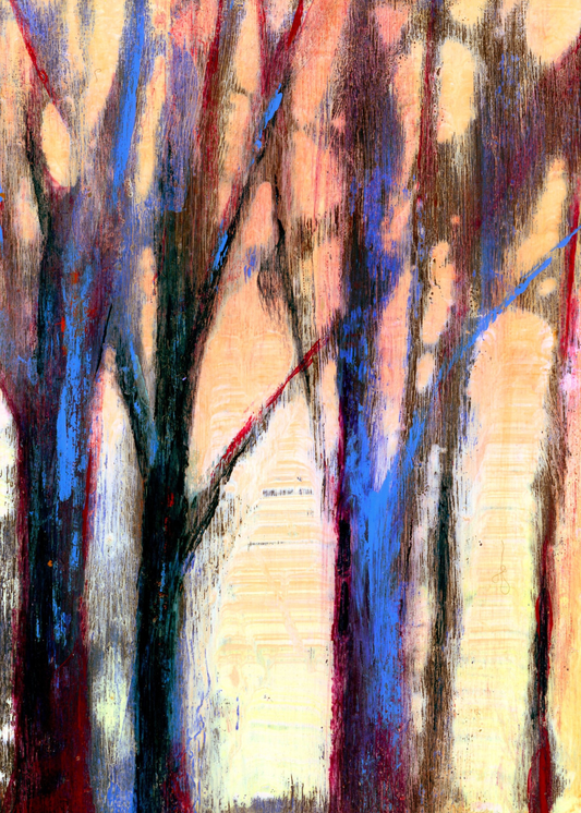 The Last Light 5x7 Art Print - Moody Abstract Landscape