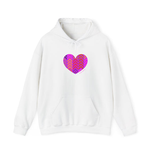Heart Chevron Unisex Heavy Blend™ Hooded Sweatshirt - #HeartsInMotion