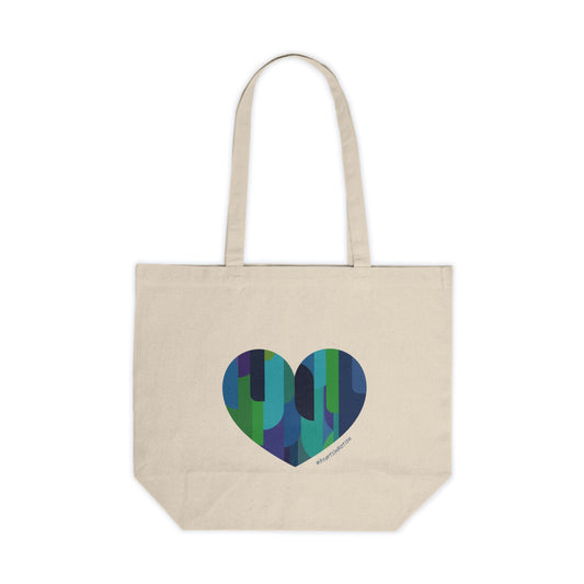 Colourful Heart Canvas Tote Bag, Eco-Friendly Shopping Bag - #HeartsInMotion
