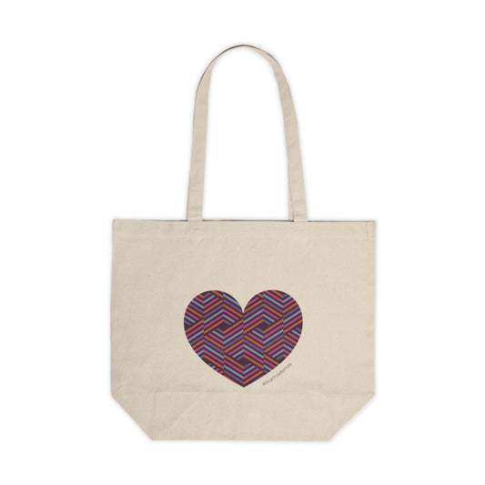 Heart Patterned Canvas Shopping Tote | Eco-Friendly Bag, Beach, #HeartsInMotion