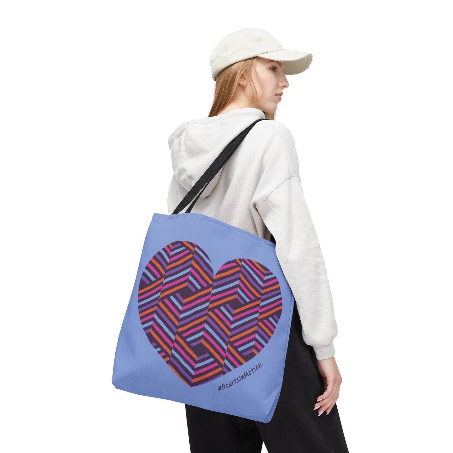 Disco Tote - Colorful Heart Pattern Tote Bag - #HeartsInMotion