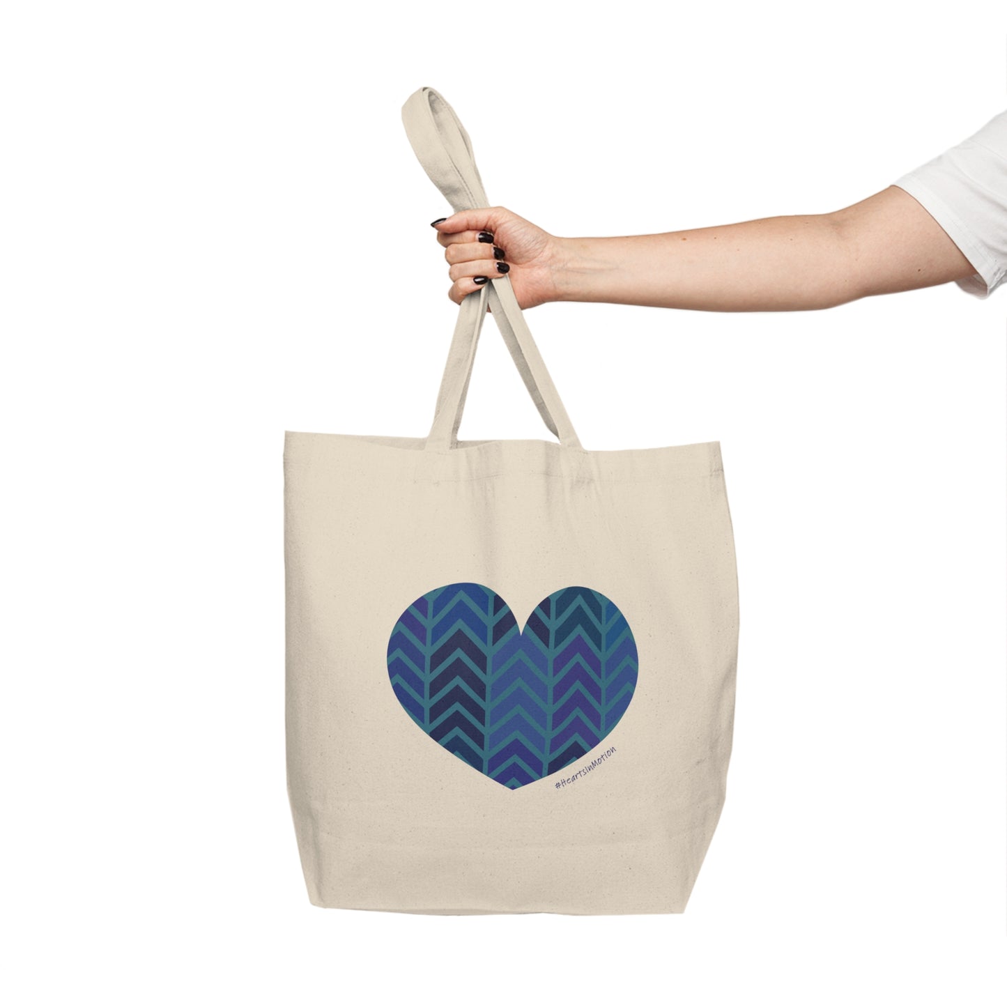 Eco-Friendly Heart Pattern Canvas Shopping Tote - #HeartsInMotion