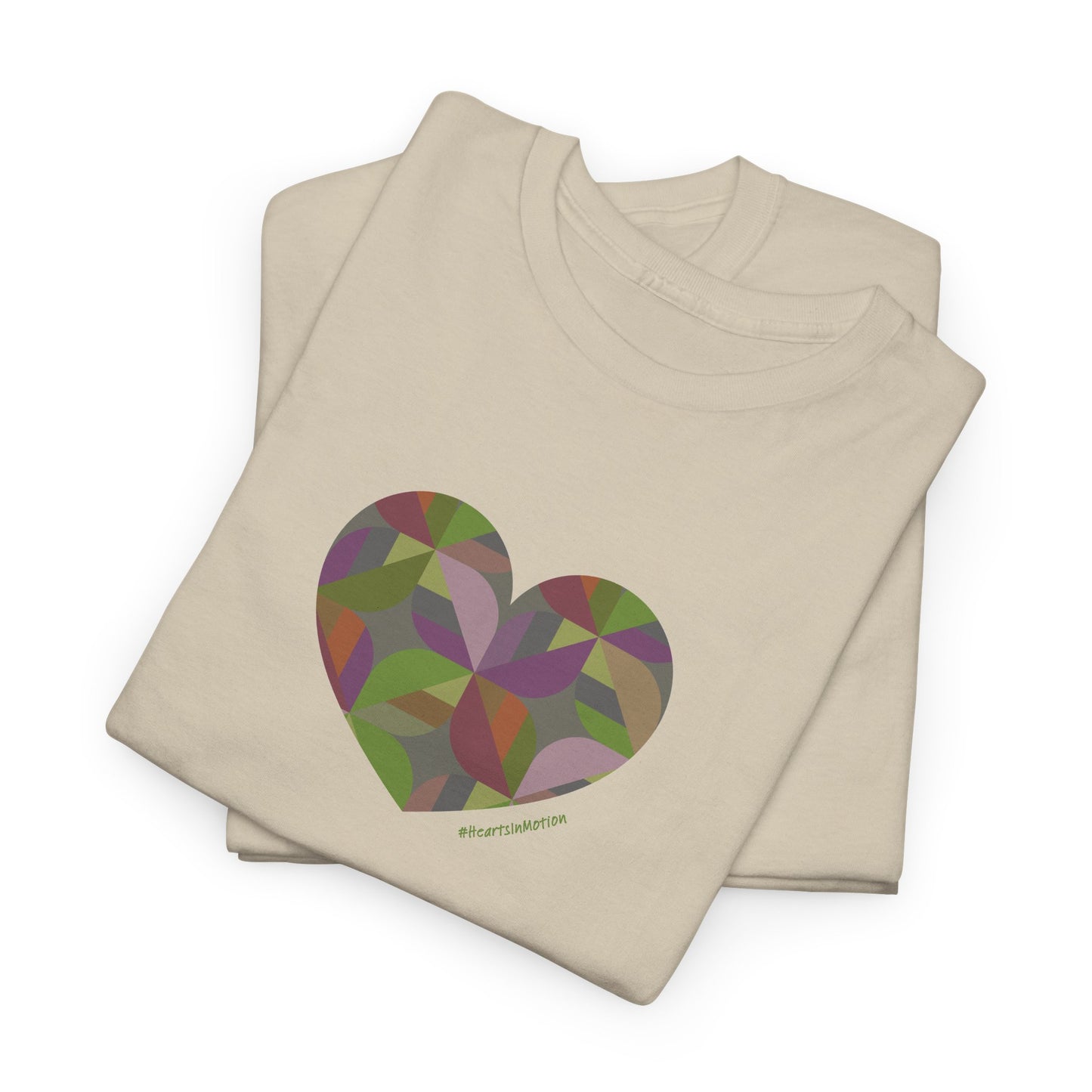 Earthy Heart Unisex Heavy Cotton Tee, Casual Wear, #HeartsInMotion