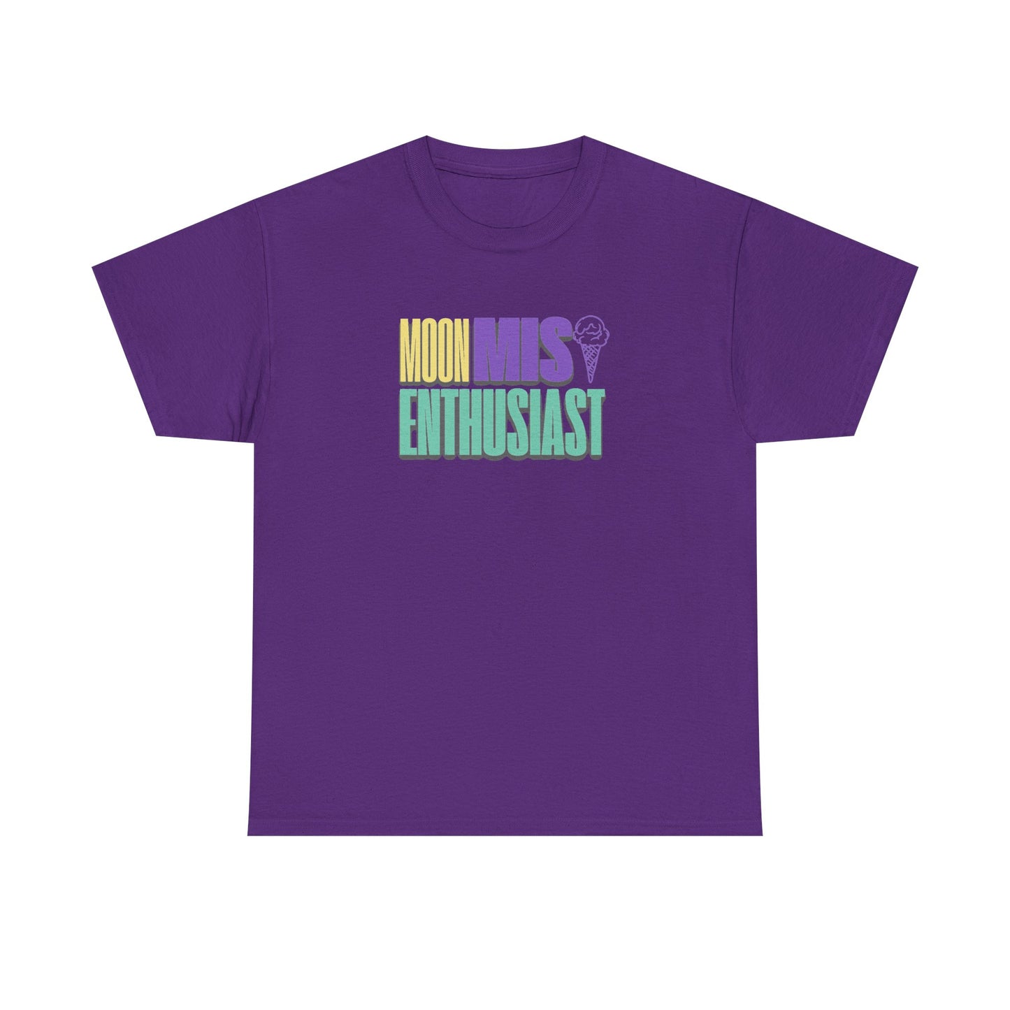 Moon Mist Enthusiast Unisex Heavy Cotton Tee, Graphic Shirt, Ice Cream Lovers