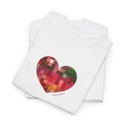 Pixel Heart Unisex Heavy Cotton Tee | #HeartsInMotion