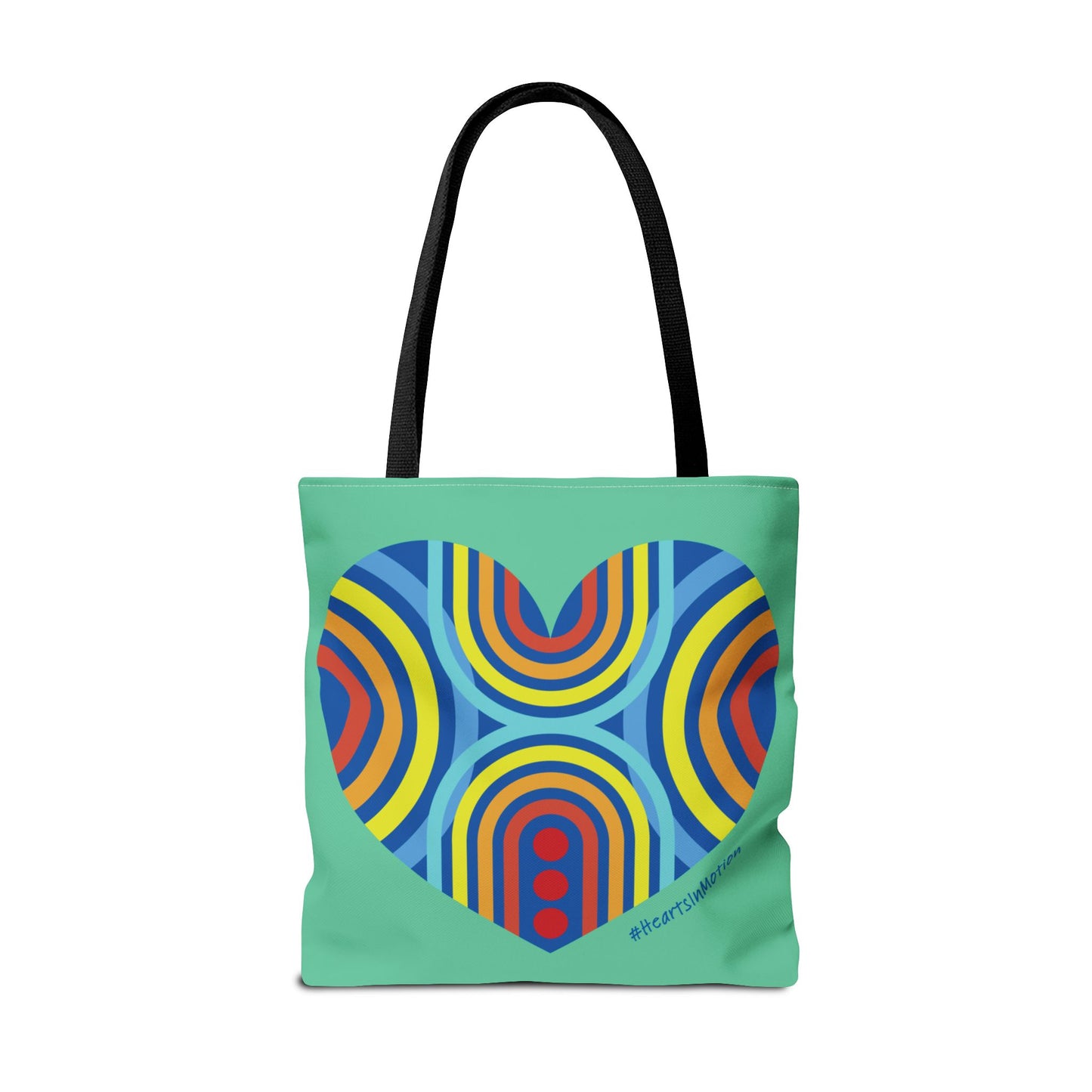 Colourful Heart Pattern Tote Bag - #HeartsInMotion