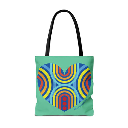 Colourful Heart Pattern Tote Bag - #HeartsInMotion