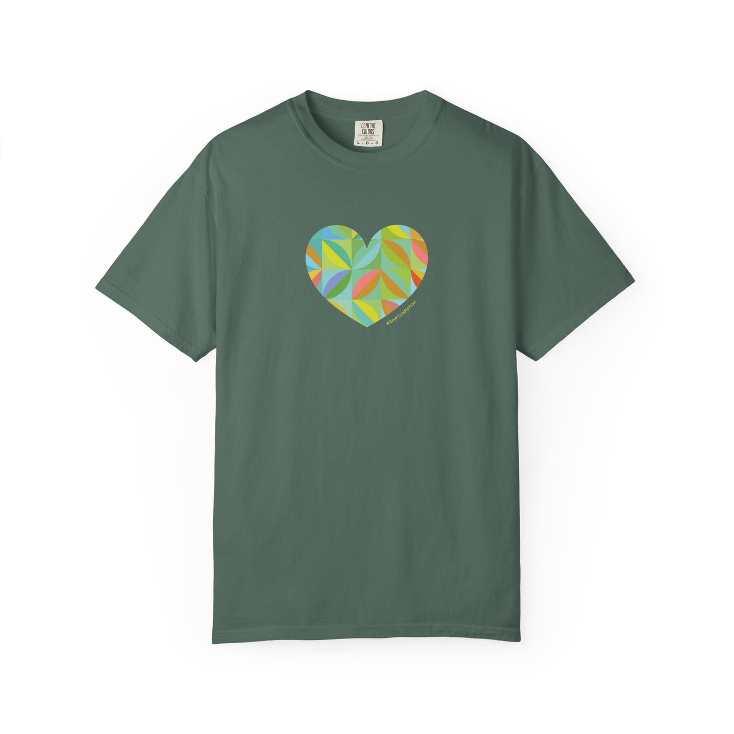 Colourful Heart Design Unisex Garment-Dyed T-Shirt - #HeartsInMotion