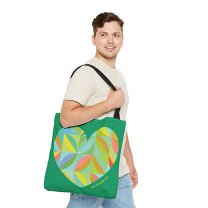 Colourful Heart Pattern Tote Bag - Perfect for Everyday & Gifts- #HeartsInMotion