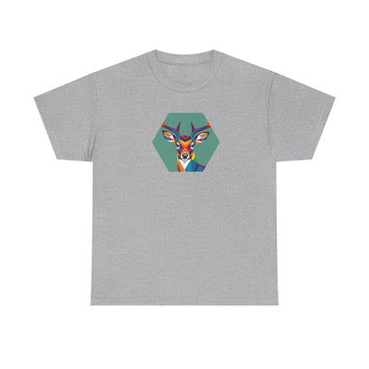 Colorful Deer Graphic Unisex Heavy Cotton Tee