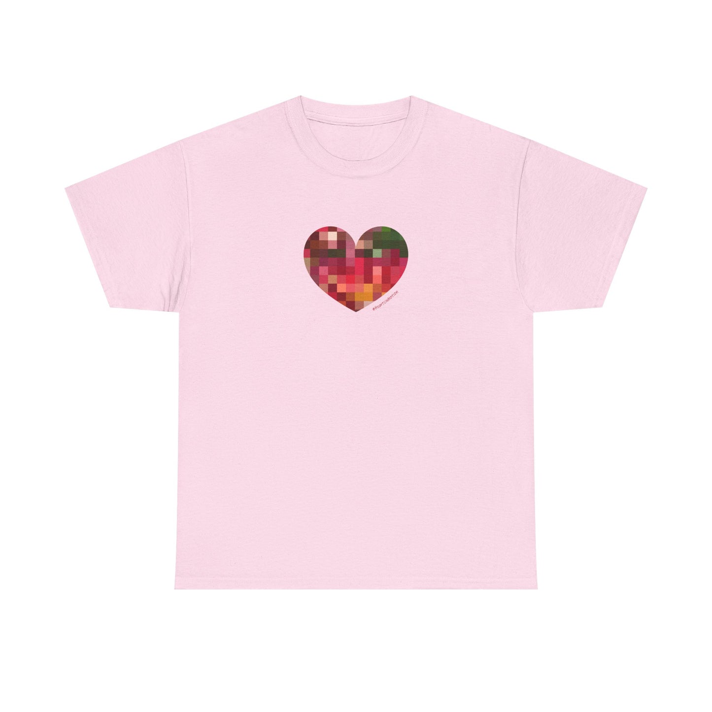 Pixel Heart Unisex Heavy Cotton Tee | #HeartsInMotion