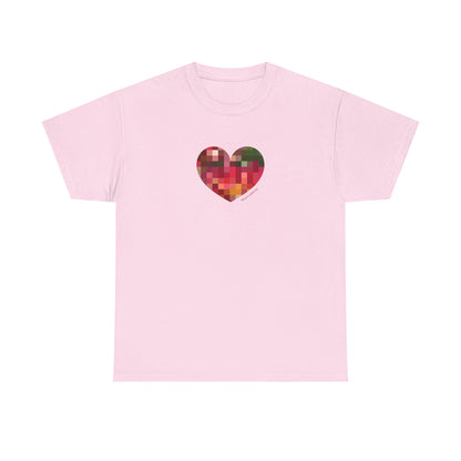 Pixel Heart Unisex Heavy Cotton Tee | #HeartsInMotion