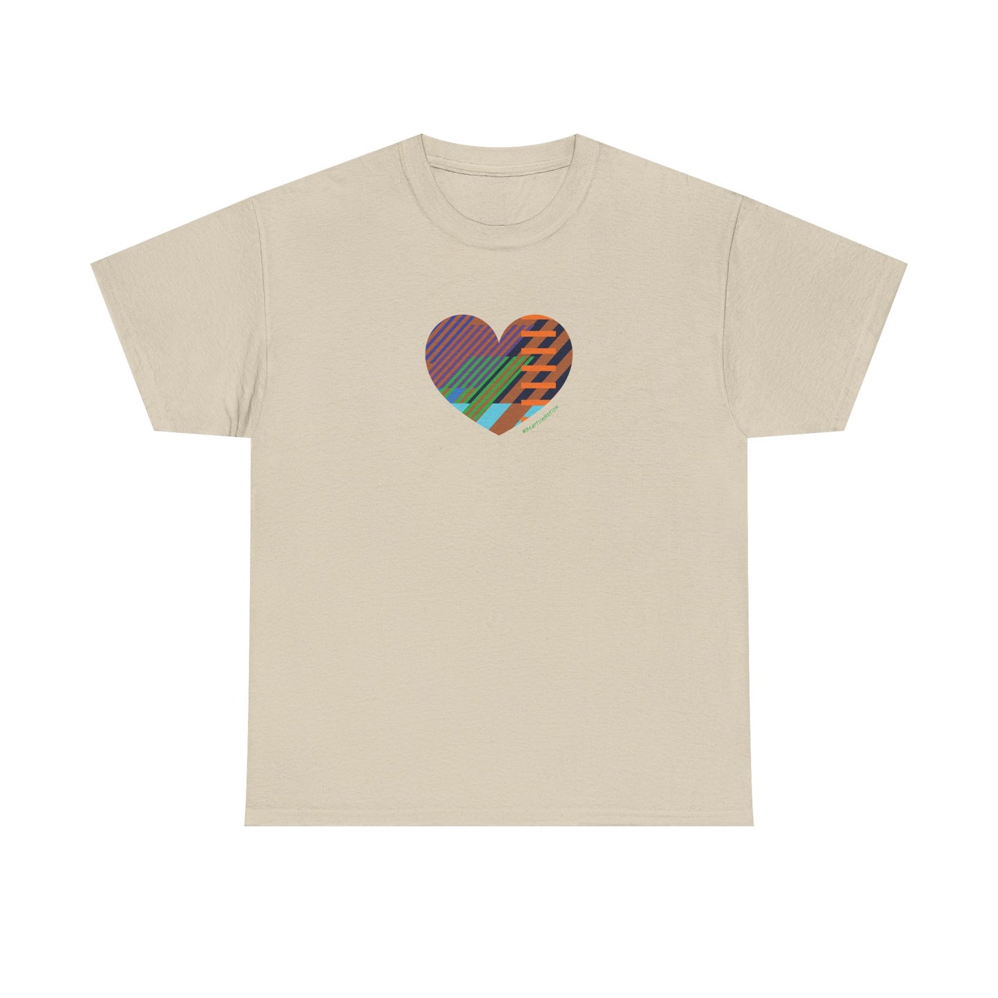 Colourful Heart Unisex Heavy Cotton Tee - Vibrant Graphic T-Shirt