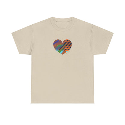 Colourful Heart Unisex Heavy Cotton Tee - Vibrant Graphic T-Shirt