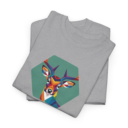 Colorful Deer Graphic Unisex Heavy Cotton Tee