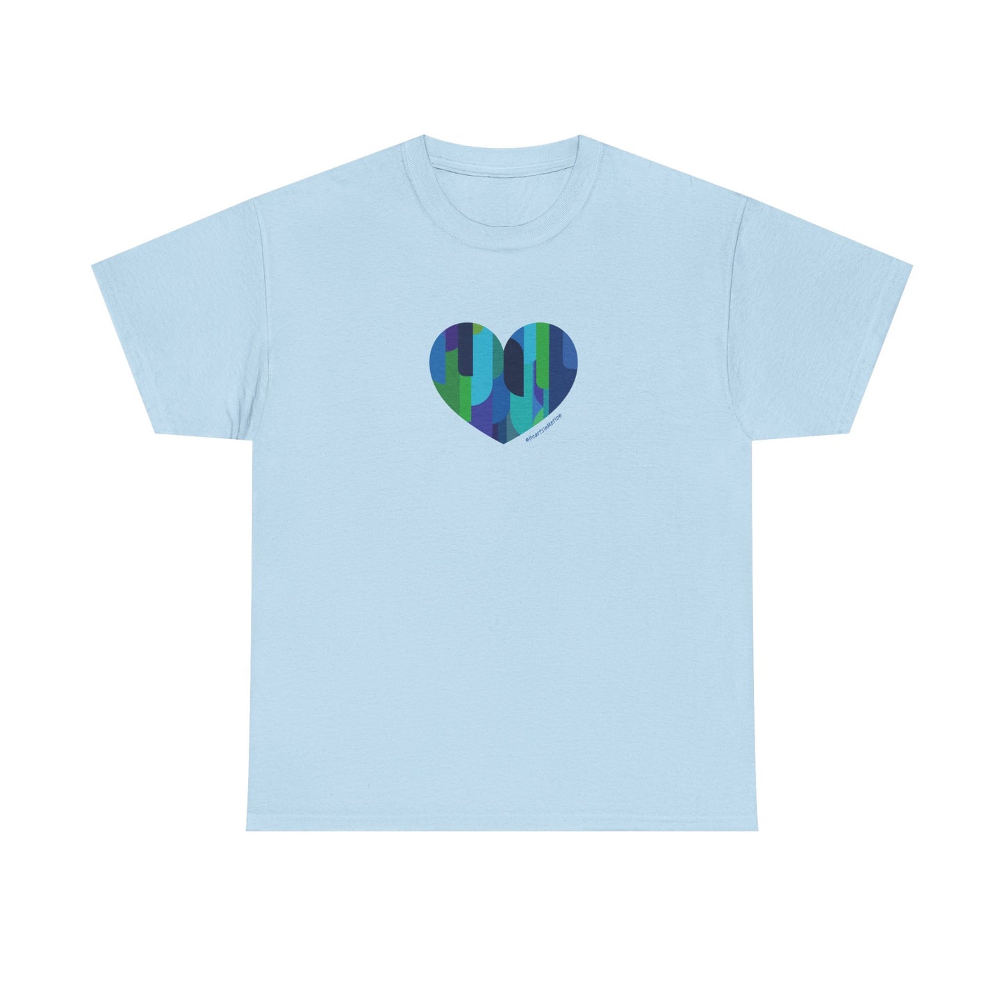 Heart Pattern Unisex Heavy Cotton Tee, Casual Wear - #HeartsInMotion