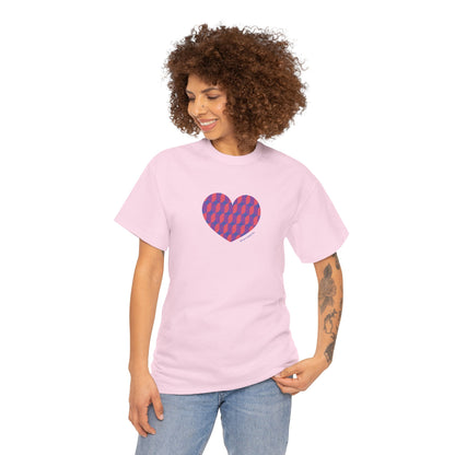 Colourful Heart Unisex Heavy Cotton Tee - #HeartsInMotion