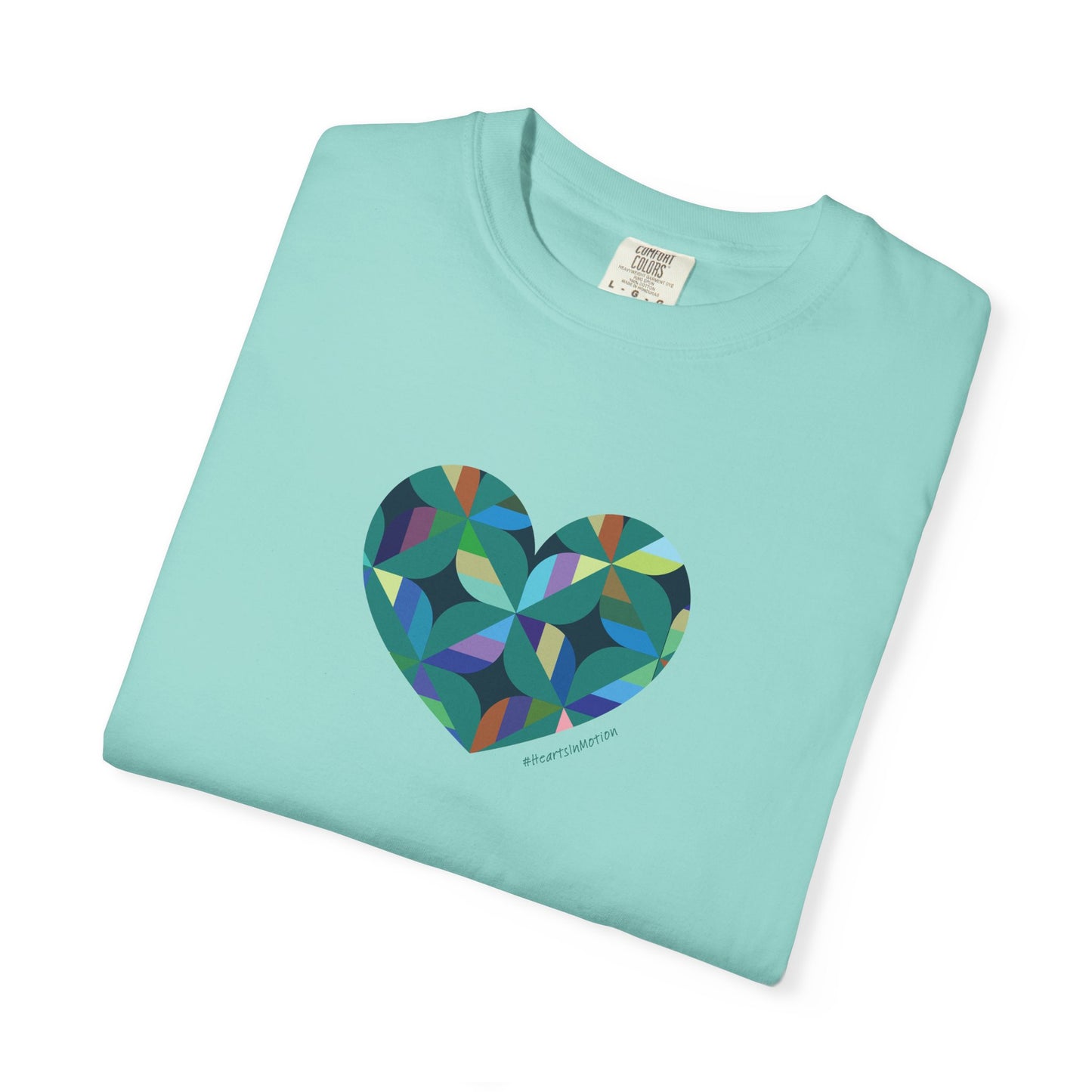 Colourful Heart T-Shirt, Gift for Her, Heart Design T-Shirt, #HeartsInMotion