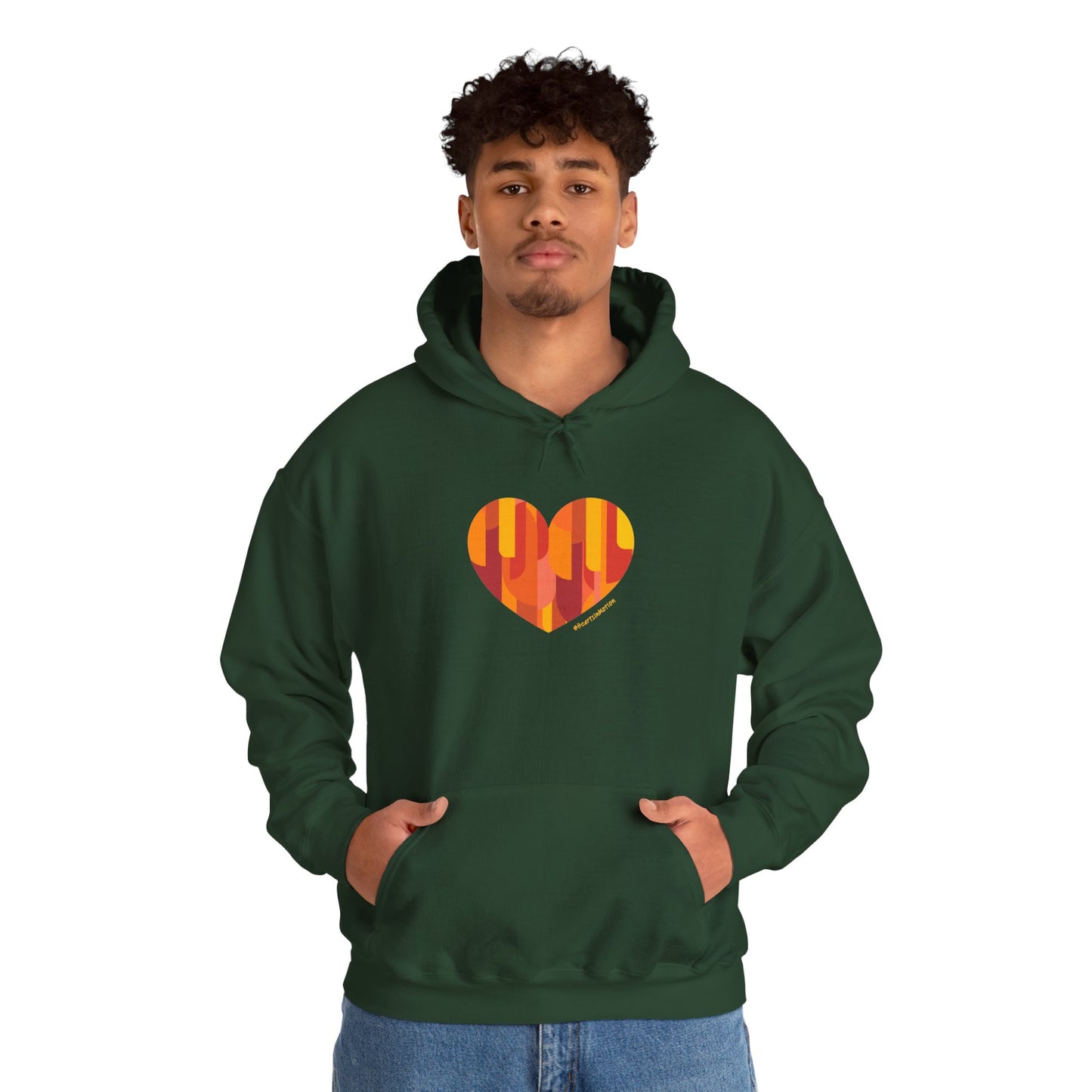 Patterned Heart Unisex Hoodie – Cozy & Colourful #HeartsInMotion