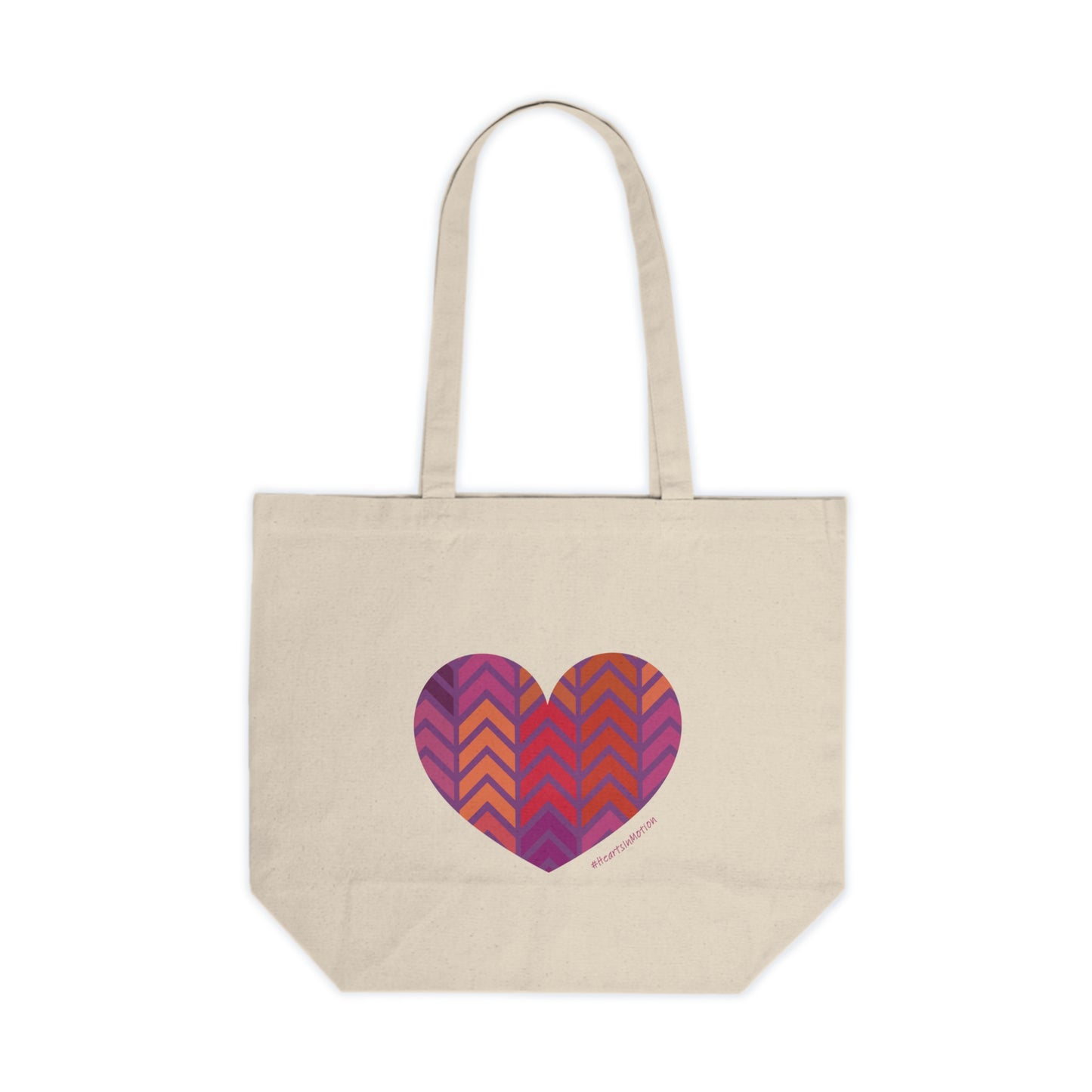 Colourful Chevron Heart Canvas Shopping Tote - #HeartsInMotion