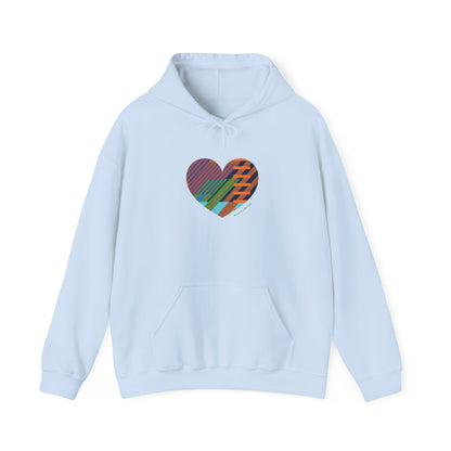 Colourful Heart Graphic Unisex Hoodie – #HeartsInMotion